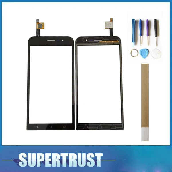 

High Quality For Asus Zenfone GO ZB500KL X00AD Touch Screen Lens Glass Sensor Digitizer Black Color With tape&tools