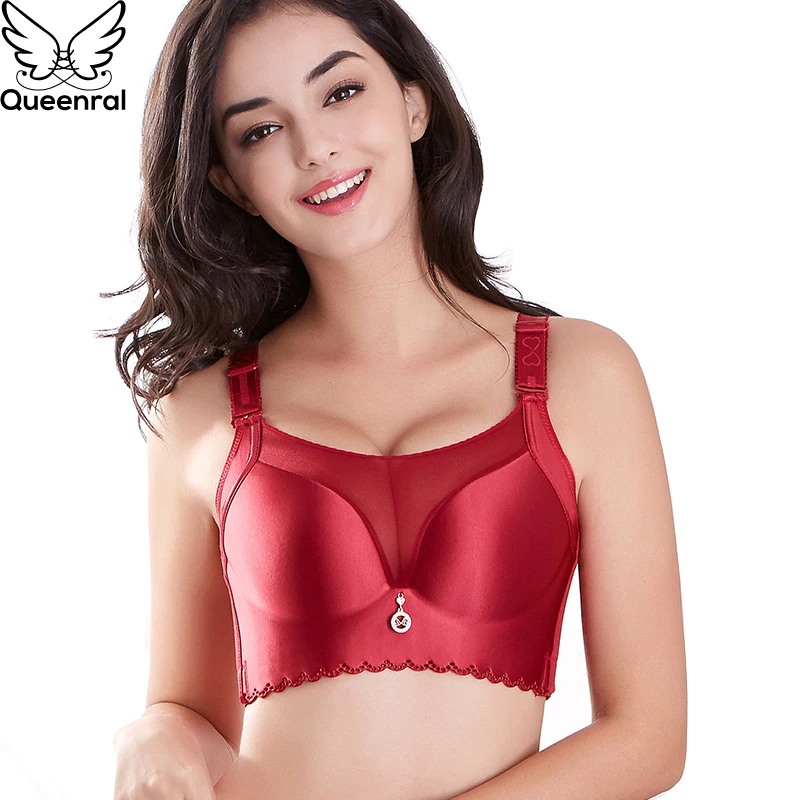 Queenral Push Up бюстгальтеры для Для женщин Бесшовные сексуальный бюстгальтер женский