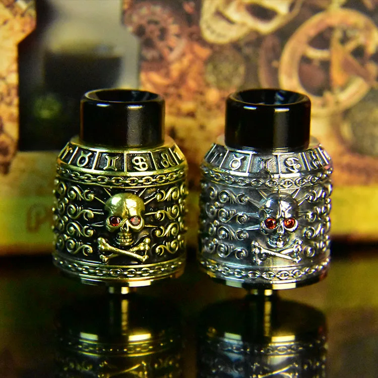 

original riscle pirate king V2 rda bf rebuilding atomizer embossment craft 24mm sing coil electronic cigarette vape tank