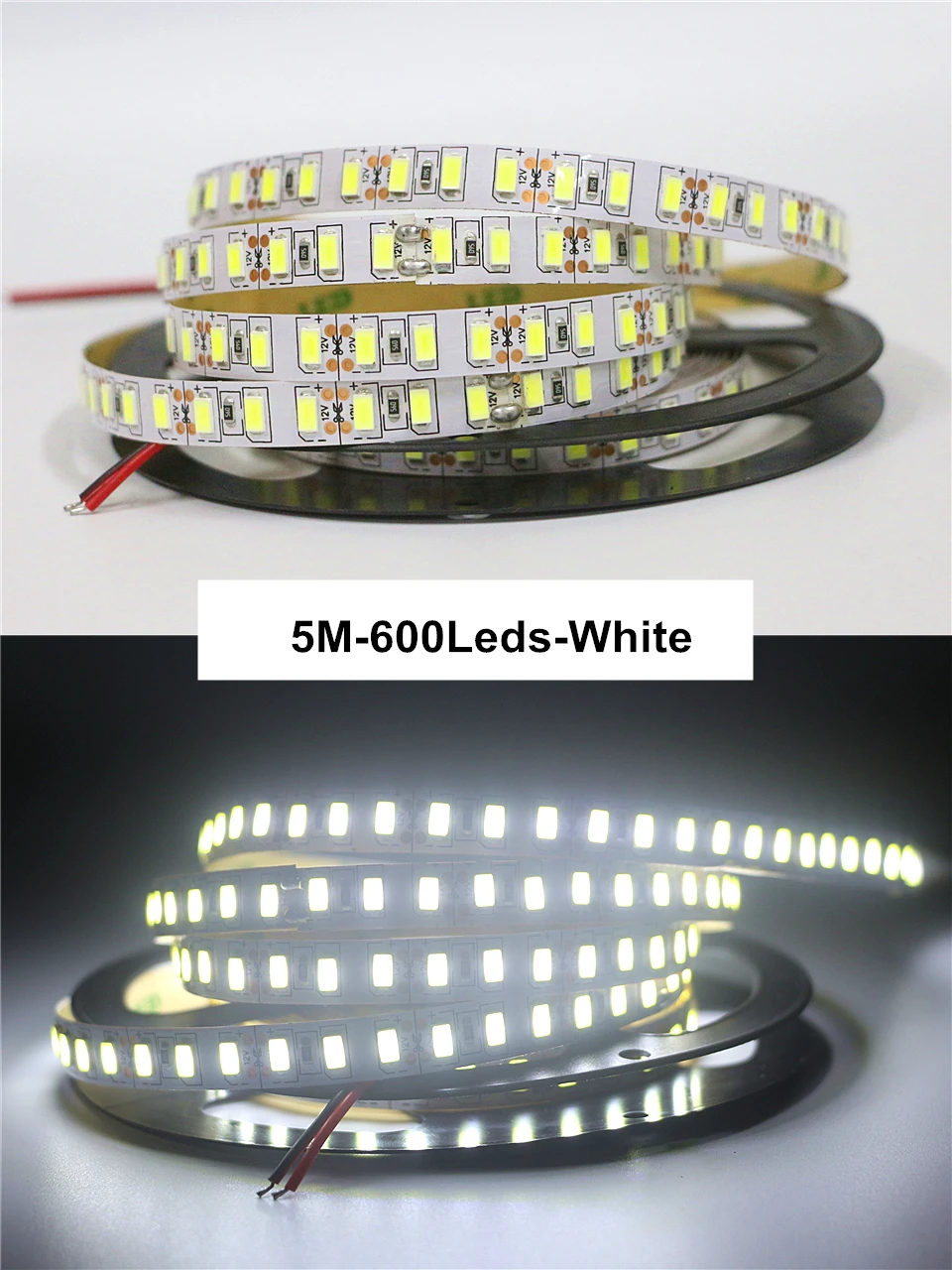 60/90/120 светодиодов/м SMD 5730 Светодиодная лента 5630 гибкий свет 5 м Диодная DC 12 В не