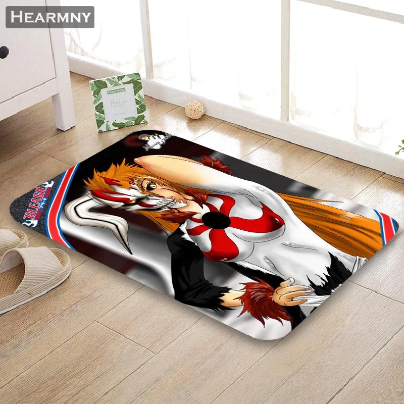 

Nice Bleach Anime Doormat Outdoor Floor Mat Home Creative Mat Super Soft Absorbent Bathroom Door Entrance Mat 40X60cm,50x80cm