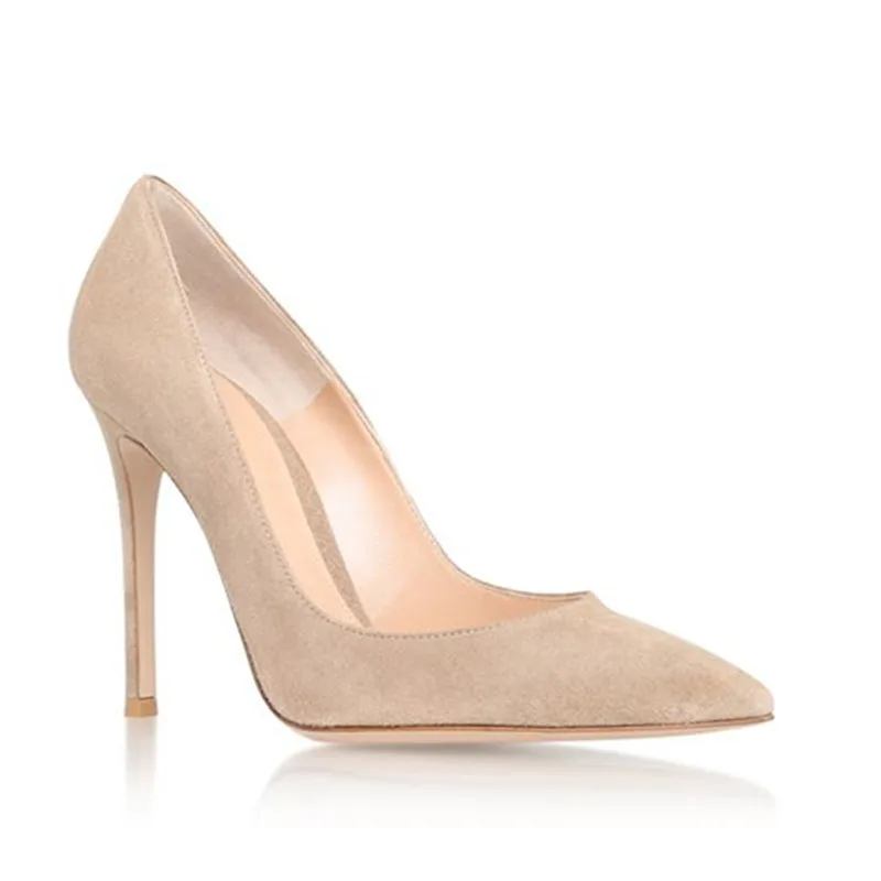 

European And American Fashion Spring And Autumn Women's Suede Pointed Toe Stilettos HighHeelsSingleShoes Work Party Single Shoes