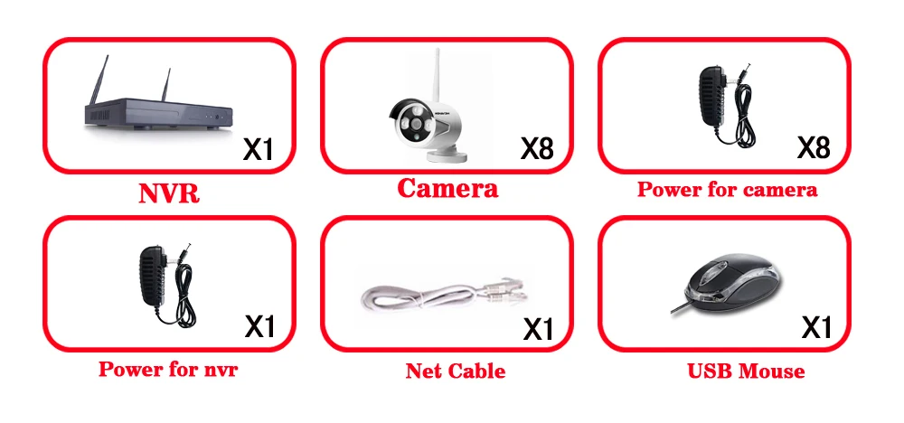 Наблюдения Системы 8CH CCTV Wi-Fi Камера Системы 720 P/960 P/1080 P/HD комплект видеонаблюдения H.264 безопасности дома Беспроводной Камера