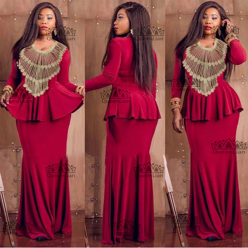

2018 African Embroidery Design Long Dress Big Elastic Dashiki For Lady(GL03#)