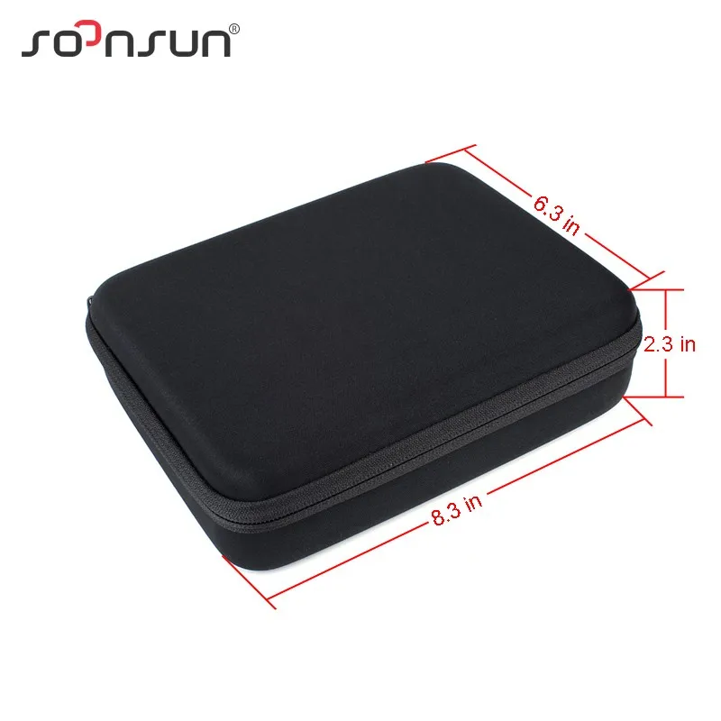 SOONSUN черный Средний Размер Дорожная сумка для хранения, чехол для GoPro Hero 7/6/5/4/3/ для SJCAM для Xiaomi Yi аксессуары