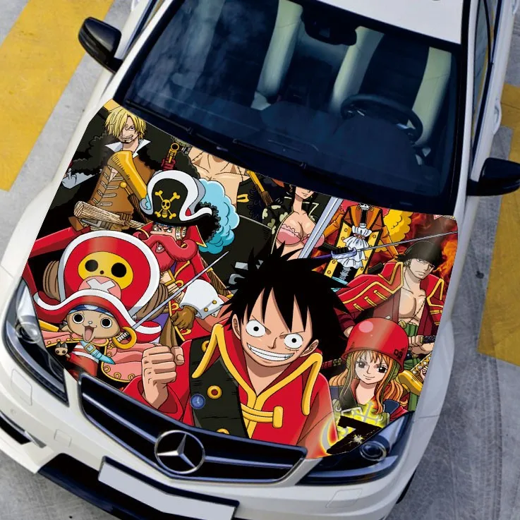 Itasha アニメ ワンピース カー フード ステッカー モンキー D ルフィ ステッカー ルフィ車デ カール Sticker Butterfly Sticker Girldecal Macbook Aliexpress