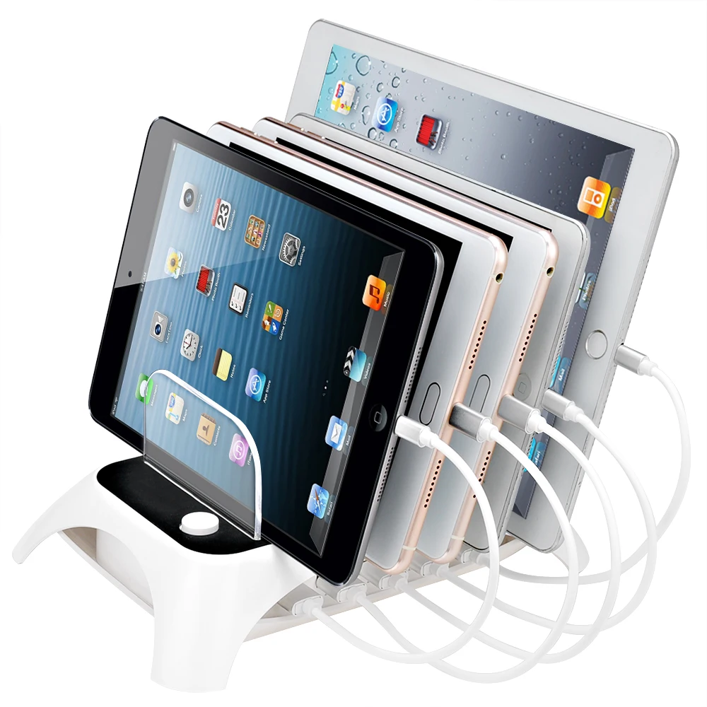 شحن محطة 5 ميناء USB وحدة شاحن مع التبديل 5 V 12A 2.4A/ميناء العالمي لباد فون كمبيوتر لوحي (تابلت) وهاتف ذكي