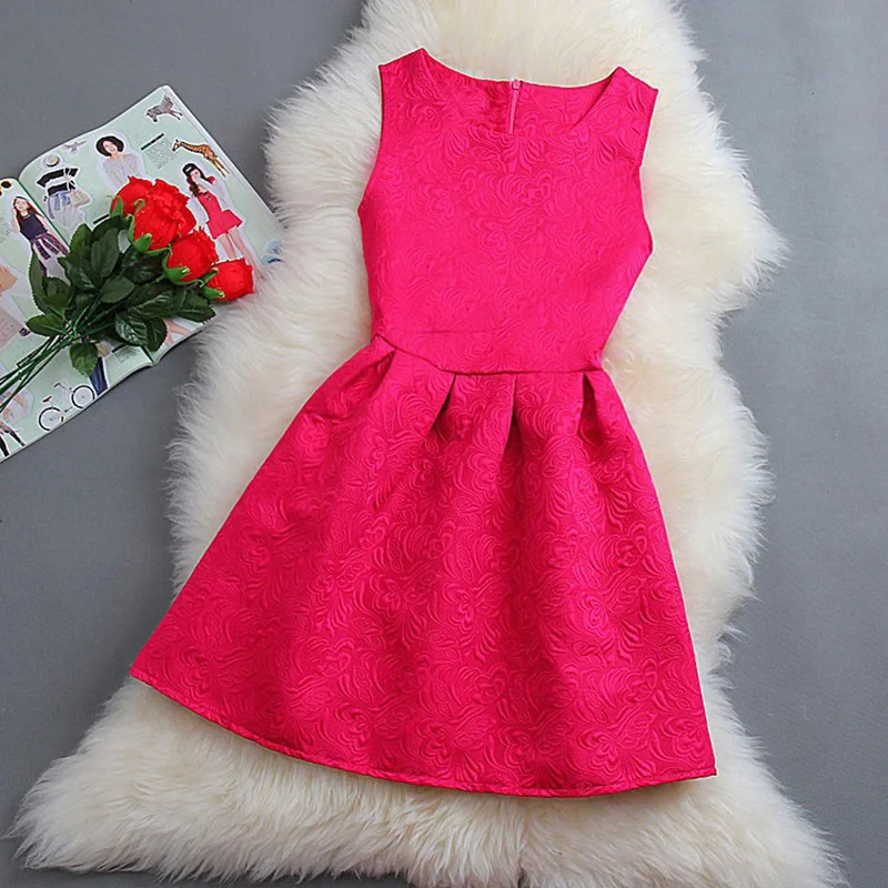 Kostlish New Fashion Summer Women Dress O-Neck Sleeveless A-Line Mini Casual Dresses 2017 Elegant Evening Party Dresses Sundress (28)