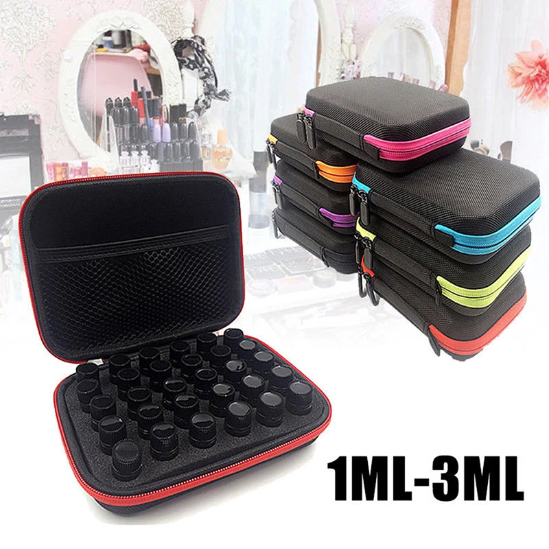 

Portable Modern Creative 30 Bottles 1-3Ml Essential Oil Carry Case Holder Storage Travel Aromatherapy Hand Bag