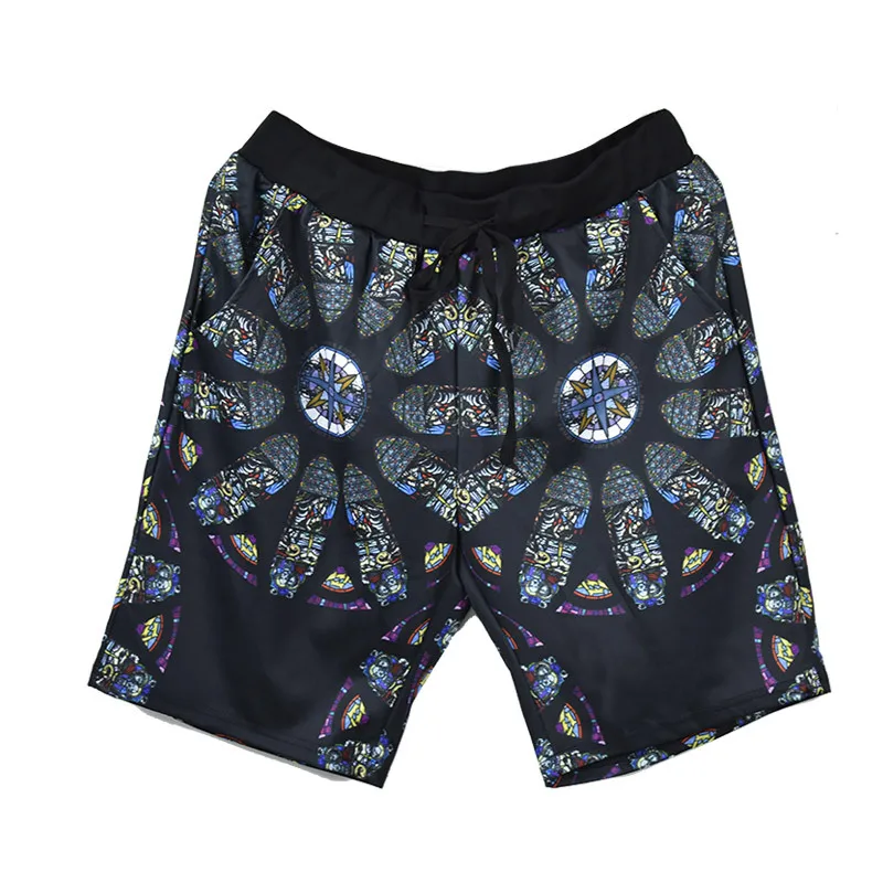 Большие размеры XXXL 6XL 5XL хип-хоп мужские геометрические узоры Брюки повседневные Капри по индивидуальному заказу до колена большие шорты