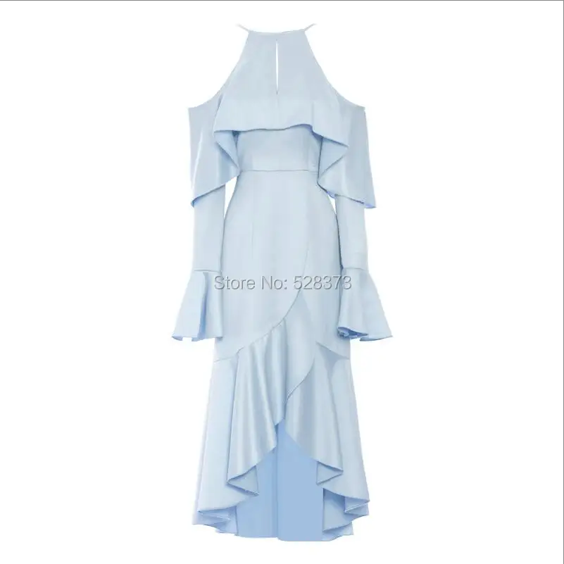 YNQNFS ED41 Robe De Soiree Vestidos реальные фотографии с открытыми плечами длинными рукавами