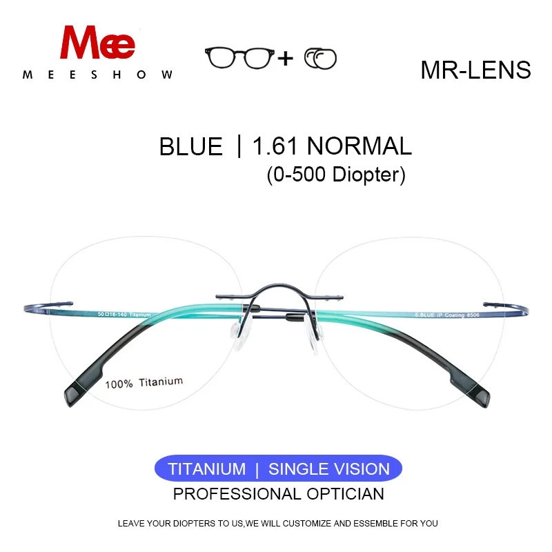De titanio gafas de montura de gafas redondas gafas hombres miopía óptica gafas hombres espectáculo marco - 1