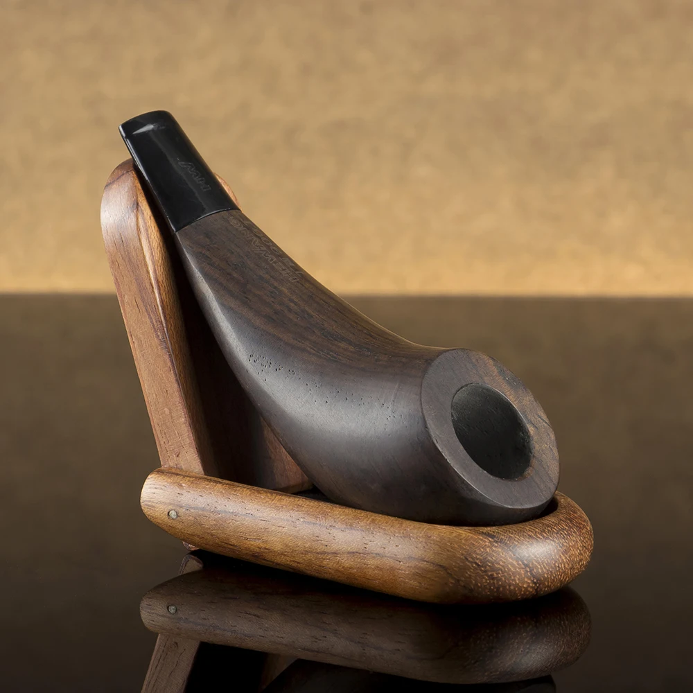 Ceny Klasyczny Mini fajka 3mm metalowy filtr fajka do tytoniu Handmade drewno hebanowe rury z darmowymi narzędziami drewniana fajka dym akcesoria