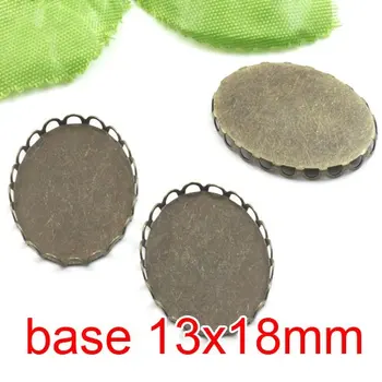 

Free shipping!!! 300pcs oval silk bronze Picture Frame charms Pendants 13x18mm,Cameo Cab settings