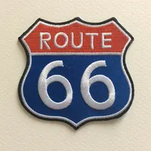 Route 66 логотип патч завод на заказ вышитый значок плюща-LOVING ремесло патч 8,3*8,3 см