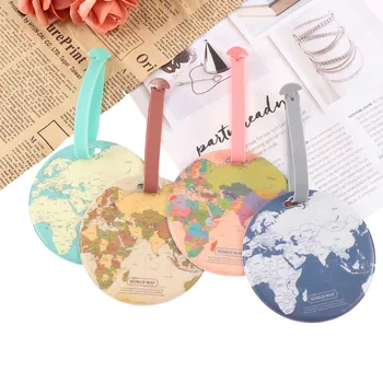 

1PC Creative Luggage Tag Global Map Silica Gel Suitcase ID Address Holder Baggage Boarding Tags Label Travel Accessories