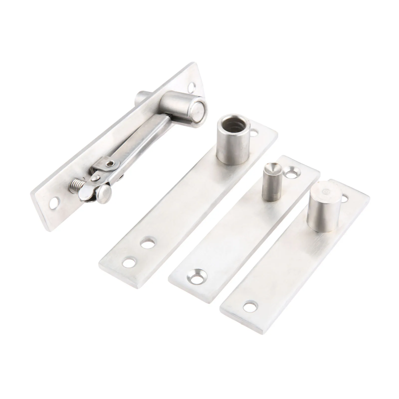 DRELD Stainless Steel Door Hinge Wooden Door Hidden Hinge 130x25mm 105x25mm Pivot 360 Degree Install Up and Down