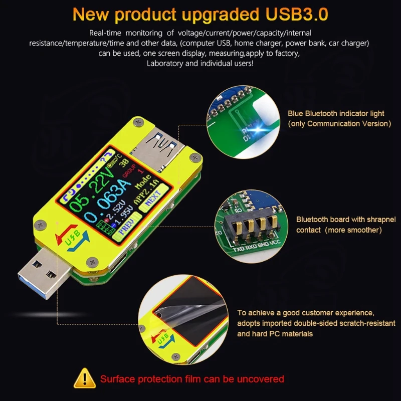 Lcd Display Usb Voltage Tester Current Meter Voltmeter Battery Charge Measure