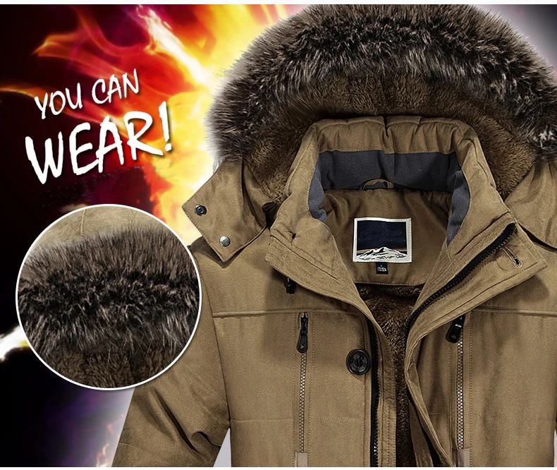 Mwxsd-30 зимняя повседневная мужская куртка с меховым капюшоном мужская Толстая теплая пуховая меховая парка куртка для мужчин куртка-бомбер уличная 6xl
