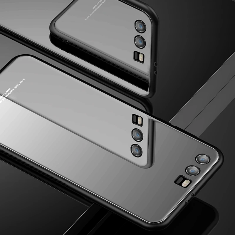 Простой чехол для Huawei Honor 10 из закаленного стекла Honoe 8 Lite Silm Мягкий защитный
