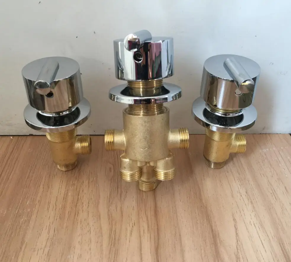 Günstig Solide Messing schalter ventil für Badewanne wasserhahn dusche mixer, 3 möglichkeiten wasser outlet badewanne wasserhahn set Bad armaturen regelventile