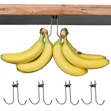 W стиль Банановая Вешалка-нержавеющая сталь-под крючок для шкафа-4/PK-нет шкафа нет банана