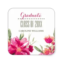 3,8 см цветок картина пользовательские наклейки для выпускного