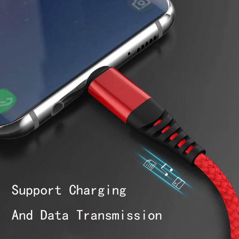 TOPK USB кабель для iPhone зарядный передачи данных Type C Micro телефона Android провод