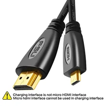 Микро HDMI к HDMI кабель 2 м позолоченный 1,4 3D 4K 1080P высококачественный Высокоскоростной HDMI кабель адаптер для HDTV XBox PC