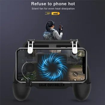 

Heat Dissipation PUBG Gamepad Handle Remote Console Game Players Mobile Phone Gamepad Joystick Controller with L1R1 Fire Shooter