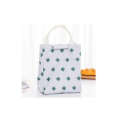 Ruputin свежесть, изоляция сумка для обеда для Для женщин студент малыш Термальность утепленные для пикника из ткани Оксфорд ящик-охладитель для пищевых продуктов сумка для хранения льда сумки - Цвет: White cactus C
