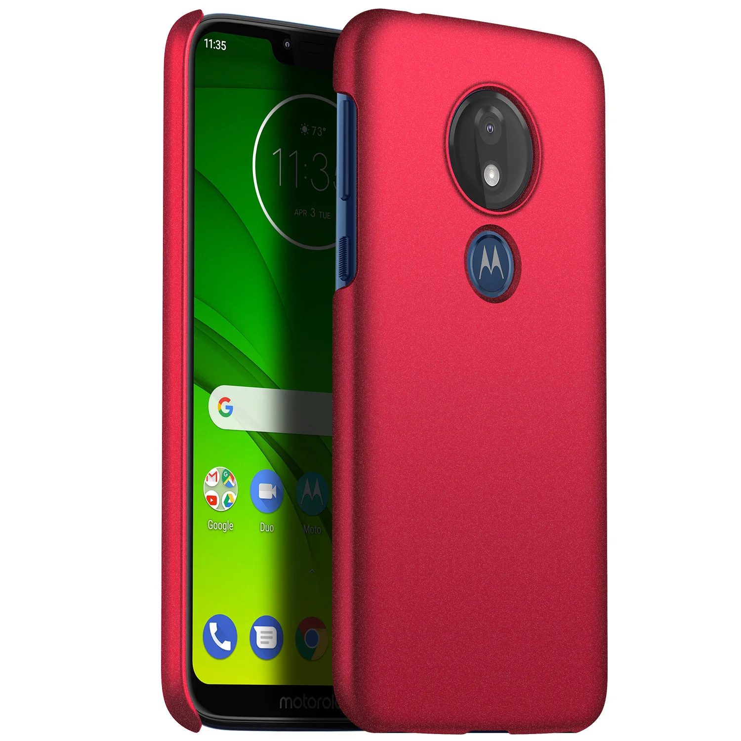 Для moto rola moto G7 power чехол роскошный высококачественный Жесткий ПК Тонкий матовый защитный чехол на заднюю панель для moto g7 power shell - Цвет: Matte Red