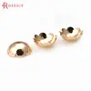 20PCS 8MM 10MM 24K Champagne Gold Color Plated or Silver color Brass Flower Beads Caps High Quality Jewelry Accessories ► Photo 2/6