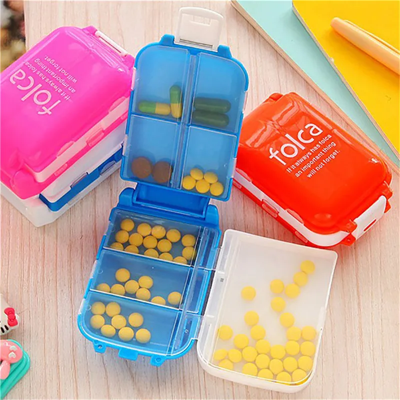 Plastic Storage Box Weekly Sort Folding Vitamin Medicine Tablet Drug