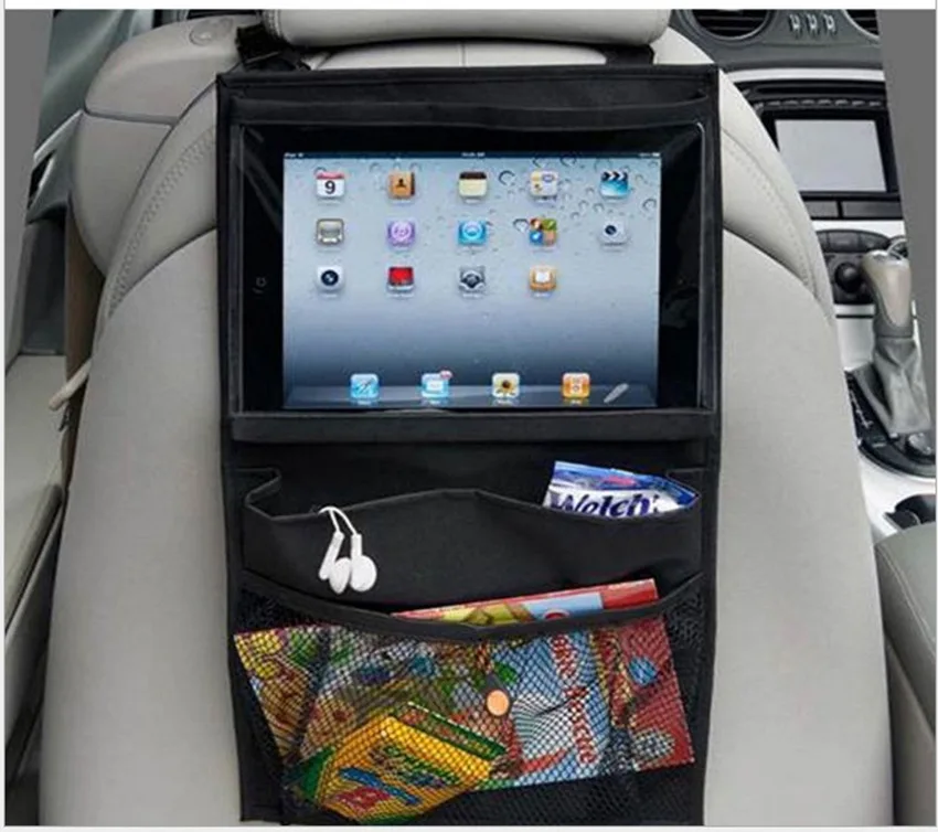 

1 Pack Car Seat Back Storage Bag Tablet Holder Not Effect Touch for Children To Watch Seat Organizer