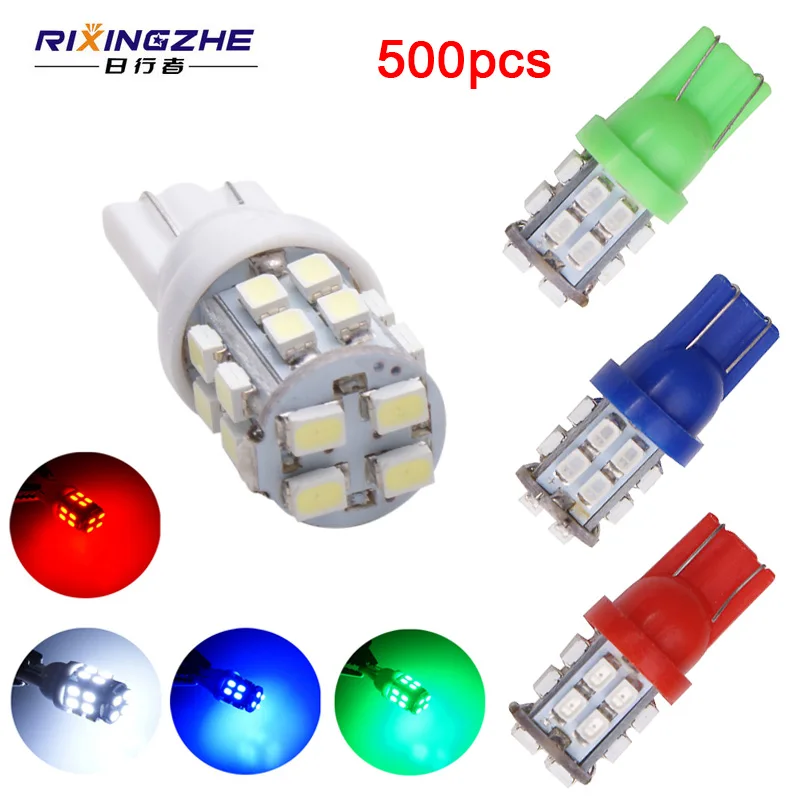 

RXZ Wholsale 500pcs T10 LED w5w led t10 Error Free Car Bulb LED Light Interior Map Read Door License Plate Reverse Auto lamps