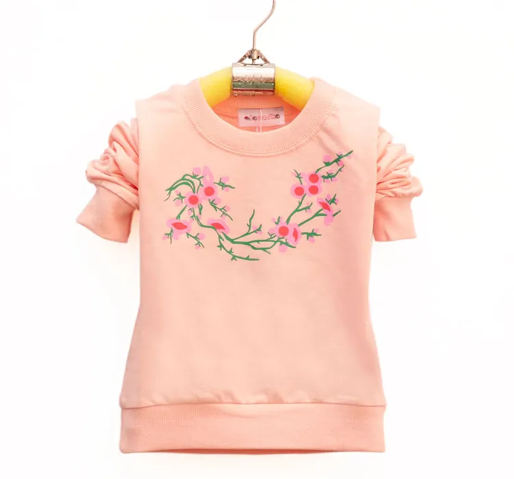 Lawadka/Спортивная футболка с цветочным узором для маленьких девочек; футболки с длинными рукавами для девочек; хлопковая детская одежда