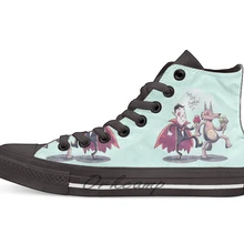 Ледяные друзья; Новинка; дизайнерская Повседневная парусиновая обувь; обувь на заказ; Прямая