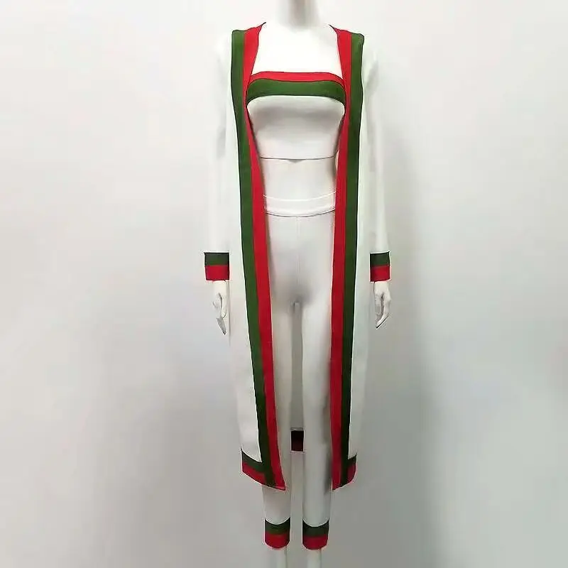 Высокое качество женское платье из трех частей без бретелек с открытыми плечами vestidos Вечернее Бандажное платье для вечеринки оптом