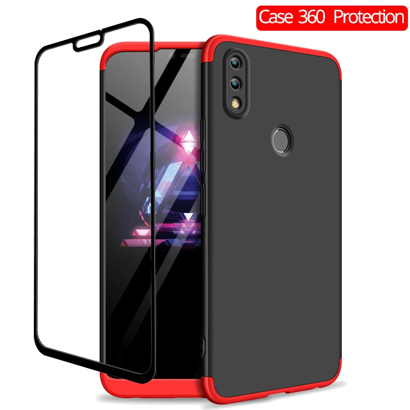 

360 degree Protection Cover Honor 8X 7C Pro Full Hard Case Honor 10 9 lite Anti-Shock Plastic Huawei Honor 10 Lite Case Glass