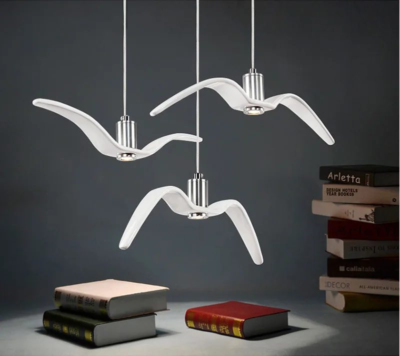 Horsten Nordic Modern Creative Sea Gull Pendant Lights Personality Seagull Pendant Lamp For Bedroom Dining Room Bar Restaurant A (5)