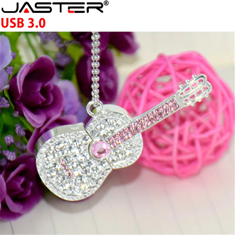  JASTER USB 3.0 lovely metal Jewelry slipper crystal USB Flash Drive special gift fashion 4GB 8GB 16