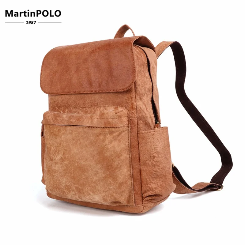 

Fashion Genuine Leather Vintage Backpack Daypack Travel Casual School Book Bags Brand Male Laptop Bags Rucksack Men 6418