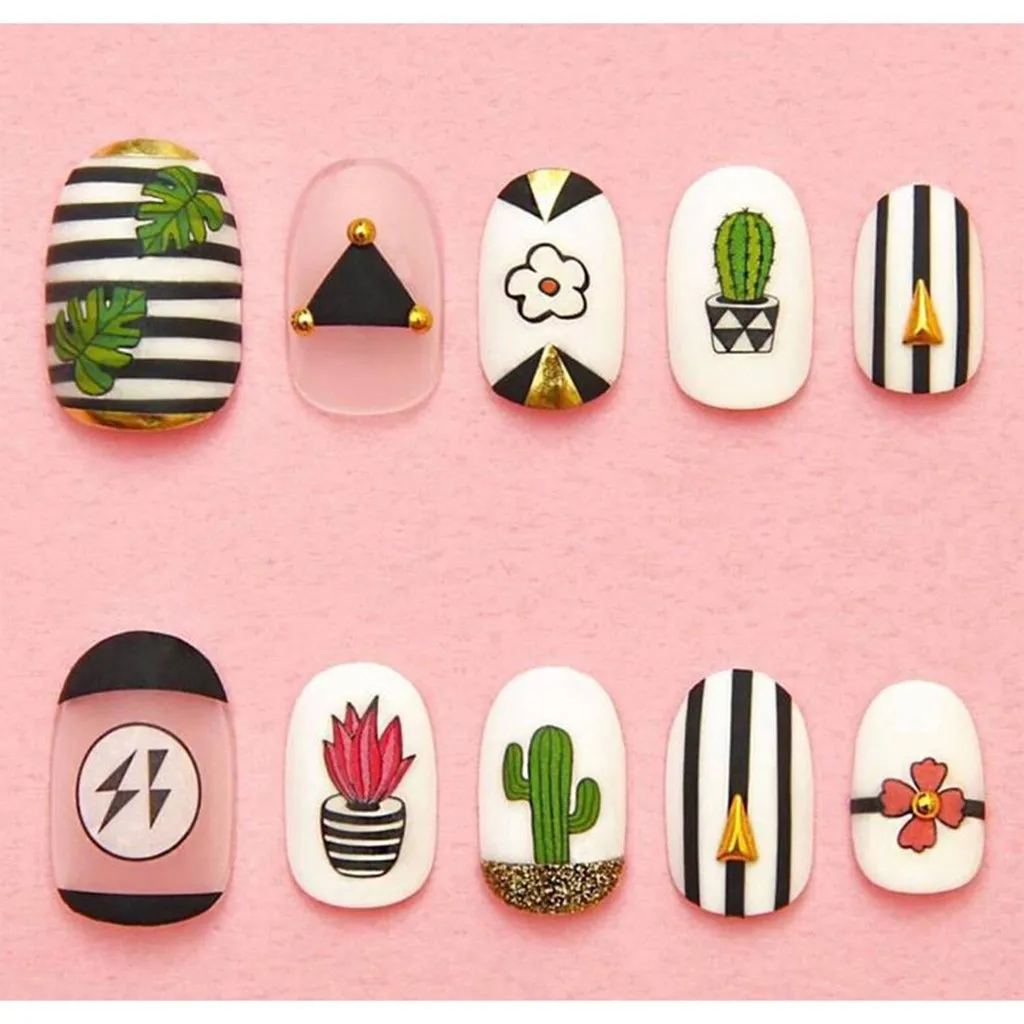 Full Beauty Summer 12 Designs Nail Water Sticker Set Fruit Lemon Slider Art Transfer Decal Colorful Charm Decor LD | Красота и