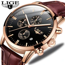 LIGE New Watch Men Fashion Sport Quartz Clock Mens Watches Brand Luxury Leather Business Waterproof Watch relojes para hombre LIGE New Watch Men Fashion Sport Quartz Clock Mens Watches Brand Luxury Leather Business Waterproof Watch relojes para hombre