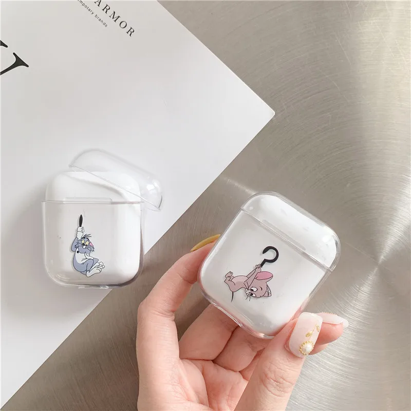 Чехол для AirPods с милым мультяшным рисунком для airpods, защитный прозрачный жесткий беспроводной чехол для наушников для iphone, чехол для наушников s