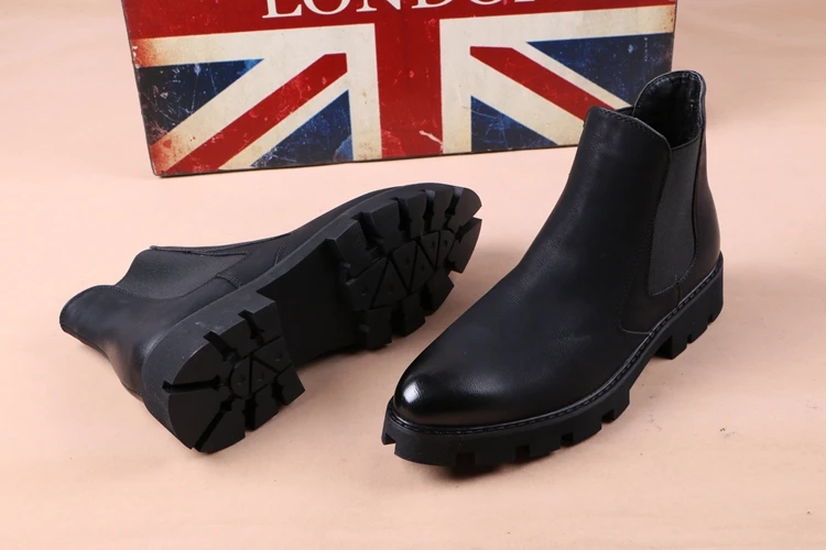 Modis/брендовые ботинки; Мужская зимняя Рабочая обувь; черные кожаные ботинки; Мужская обувь; теплые плюшевые зимние ботинки на меху для мужчин; защитная обувь