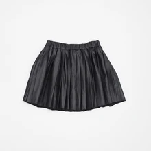 Новое поступление, летние модные однотонные короткие юбки из искусственной кожи, Женская Сексуальная плиссированная юбка с эластичной талией, jupe, размер s-xl KZ1