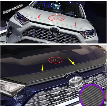 

Lapetus Hood Bonnet Strip Front Engine Decorative Panel Cover Trim ABS For TOYOTA RAV4 RAV 4 XA50 2019 2020 Accessories Exterior