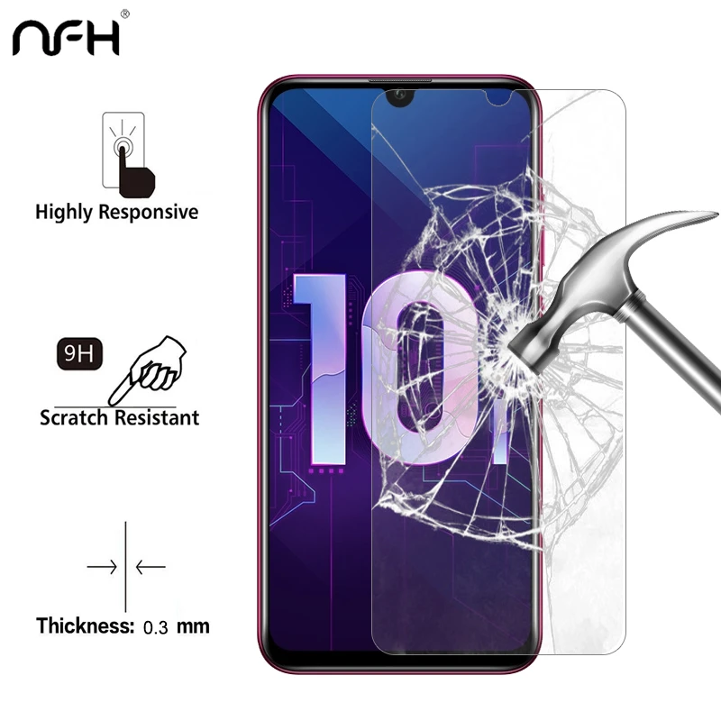 Закаленное стекло для Huawei Honor 10i защита экрана 2 5 D ультра тонкий 9H защитный